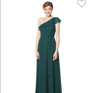bill levkoff bridesmaid dress evergreen